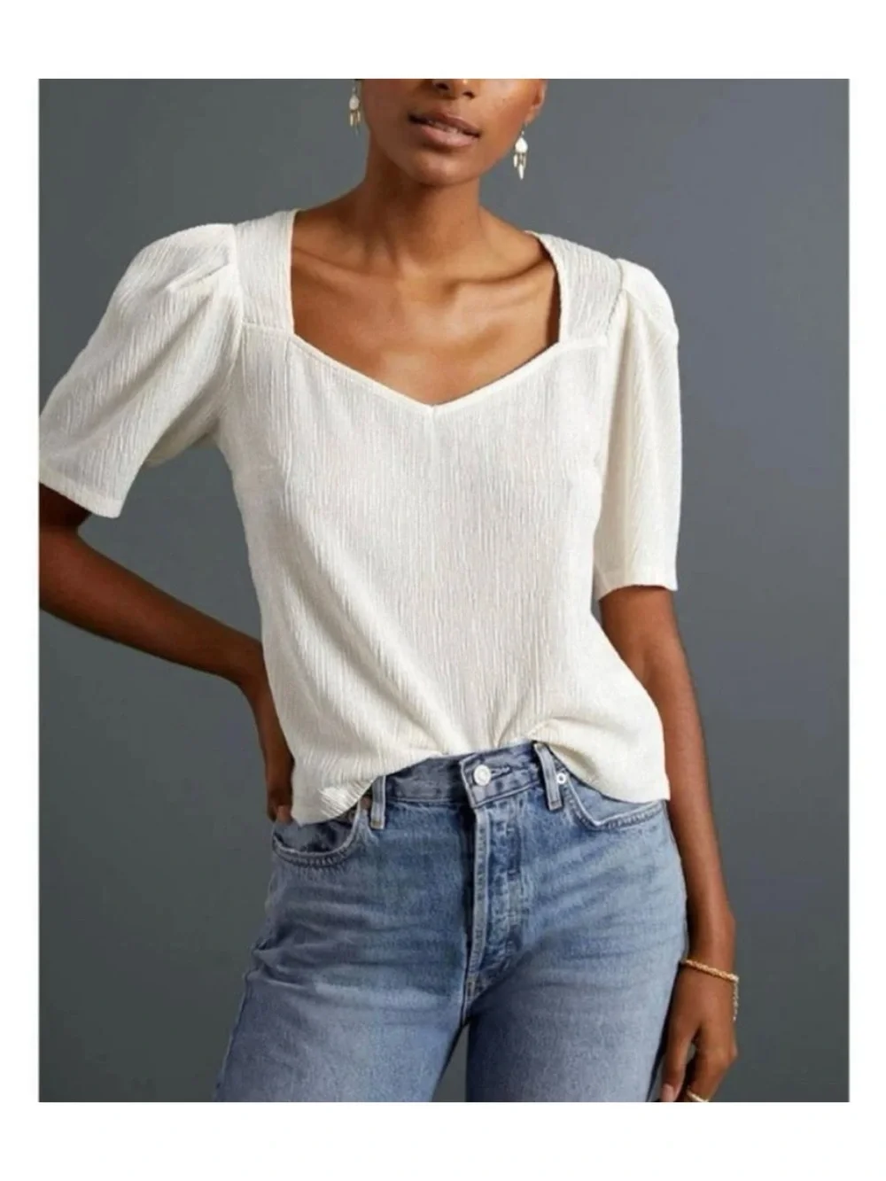 Anthropologie | Sunday in Brooklyn now back puff sleeve top